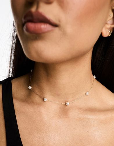 Collier ras de cou avec motif caur en perles fantaisie - Asos Design - Modalova
