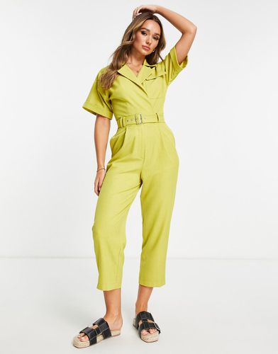 Combinaison de smoking avec ceinture - Chartreuse - Asos Design - Modalova