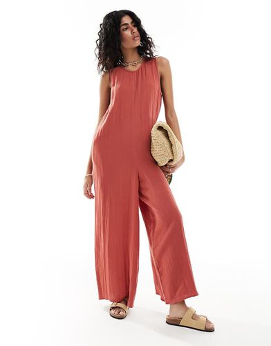 Combinaison jupe-culotte ras de cou - Rouille - Asos Design - Modalova