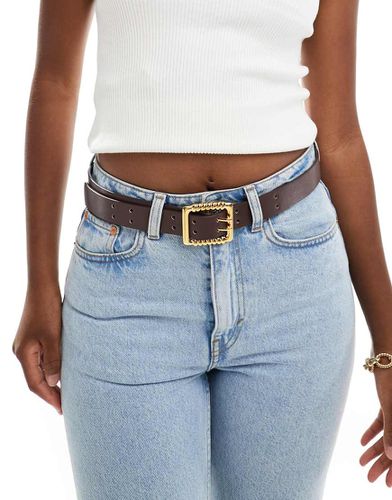 Ceinture taille et hanches pour jean avec boucle biseautée - Fauve - Asos Design - Modalova