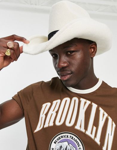 Chapeau de cowboy structuré - Écru - Asos Design - Modalova