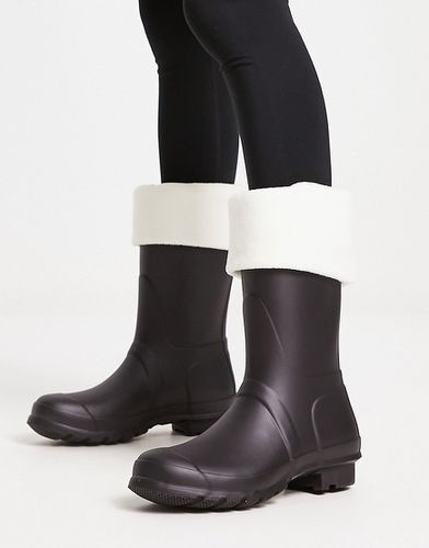 Chaussettes courtes en polaire pour bottes en caoutchouc - Crème - Asos Design - Modalova