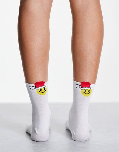 Chaussettes avec smiley de Noël - Asos Design - Modalova