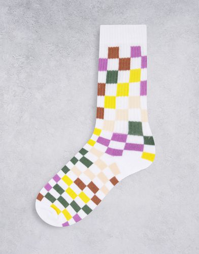 Chaussettes motif damier multicolore - Asos Design - Modalova