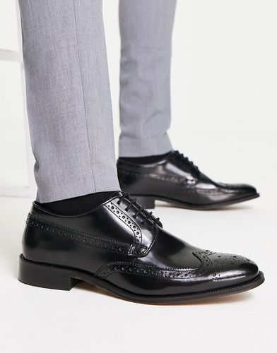 Chaussures richelieu en cuir poli à lacets - Noir - Asos Design - Modalova