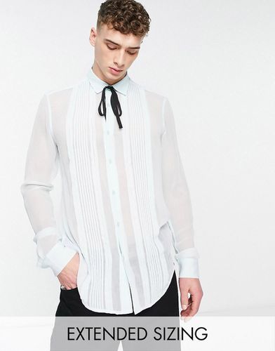 Chemise transparente avec plis à l'avant et lien contrastant au col - Menthe - Asos Design - Modalova