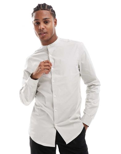 Chemise ajustée à col grand-père - clair - Asos Design - Modalova