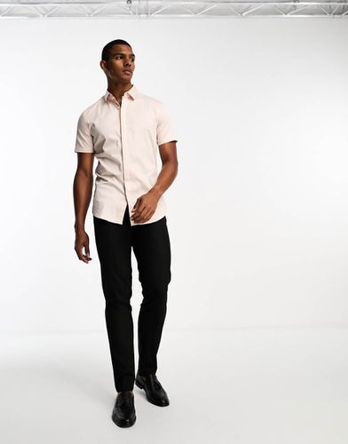 Chemise coupe skinny en satin - pâle - Asos Design - Modalova