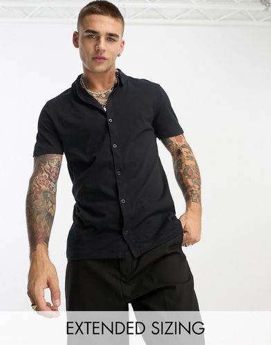 Chemise en jersey - Noir - Asos Design - Modalova