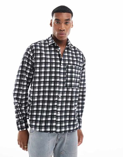 Chemise oversize à carreaux écossais - Noir/blanc - Asos Design - Modalova