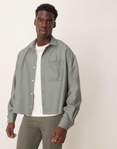 Chemise oversize à carreaux - Vert - Asos Design - Modalova