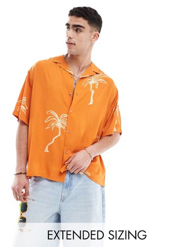 Chemise oversize à col cranté et imprimé palmiers - Asos Design - Modalova