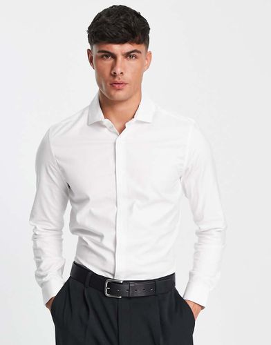 Chemise slim en sergé avec col italien facile à repasser - Asos Design - Modalova