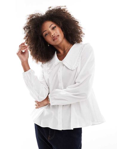 Chemise smockée oversize en popeline - Asos Design - Modalova