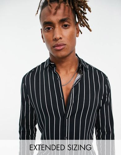 Chemise stretch ajustée à rayures - et blanc - Asos Design - Modalova