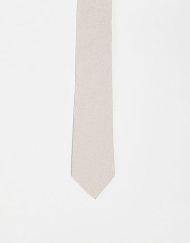 Cravate texturée - Taupe - Asos Design - Modalova