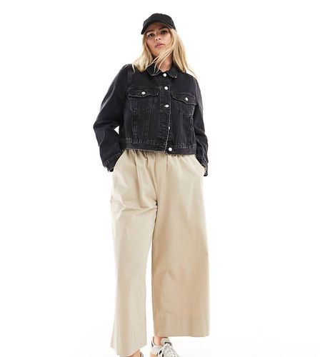 ASOS DESIGN Curve - Jupe-culotte facile à enfiler - Taupe - Asos Curve - Modalova