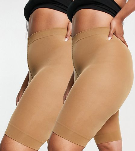 ASOS DESIGN Curve - Lot de 2 shorts anti-irritations - Bronze doré - Asos Curve - Modalova