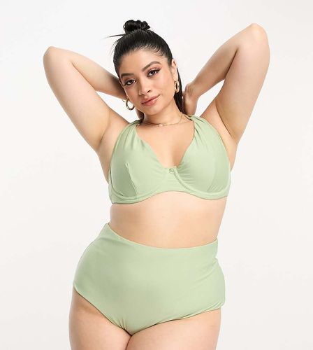 Curve - Mix and Match - Bas de bikini taille haute - sauge - Asos Design - Modalova