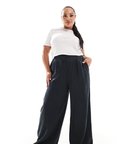 ASOS DESIGN Curve - Pantalon dad ample - délavé - Asos Curve - Modalova