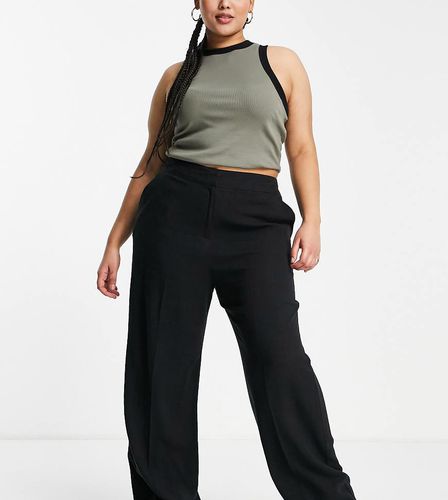 ASOS DESIGN Curve - Pantalon décontracté évasé coupe large en lin - Asos Curve - Modalova