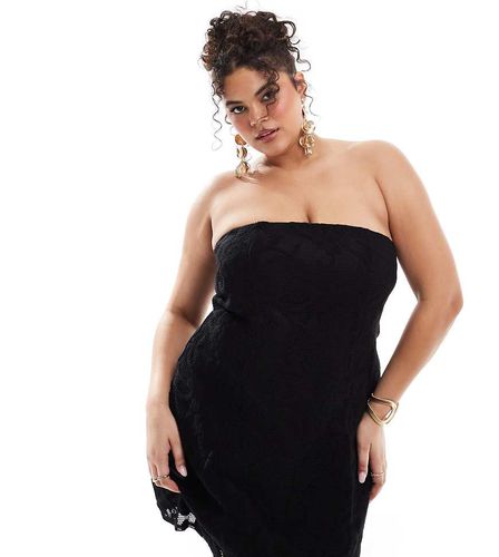 ASOS DESIGN Curve - Robe bandeau courte et structurée épaisseur en dentelle - Asos Curve - Modalova