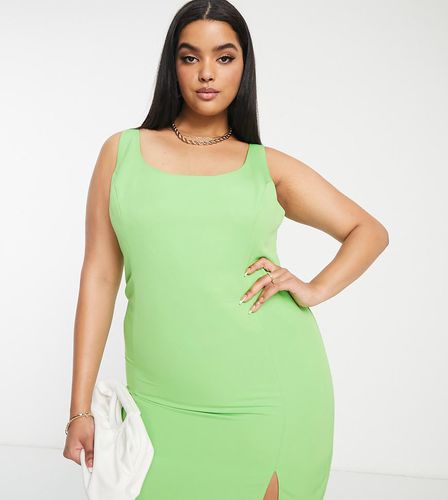 ASOS DESIGN Curve - Robe courte à encolure dégagée structurée et fente - Asos Curve - Modalova