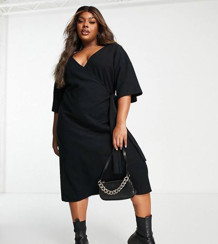 ASOS DESIGN Curve - Robe pull portefeuille ultra douce à ceinture - Asos Curve - Modalova