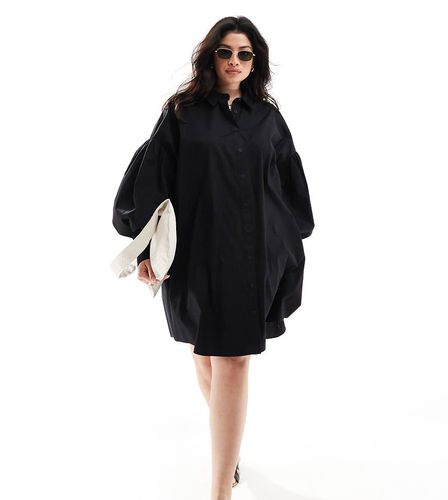 ASOS DESIGN Curve - Ultimate - Robe chemise courte coupe boyfriend avec manches volumineuses - Asos Curve - Modalova