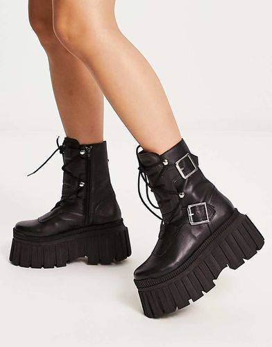 Armour - Bottes en cuir de qualité supérieure avec détails en métal - Asos Design - Modalova