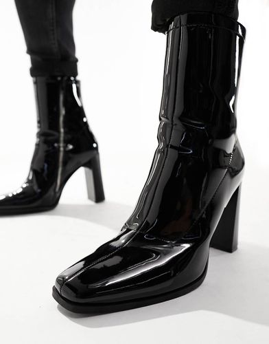 Bottines Chelsea vernies à talon haut - Asos Design - Modalova