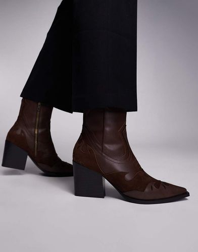 Bottines Chelsea style western à talon cubain - Asos Design - Modalova