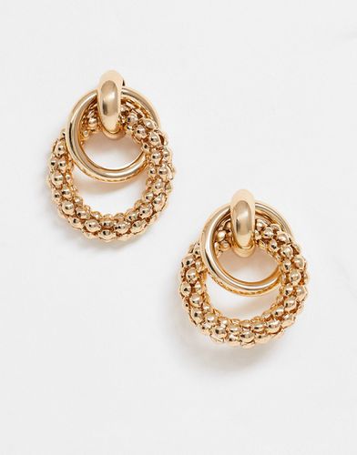 Boucles d'oreilles à anneau texturé - Asos Design - Modalova
