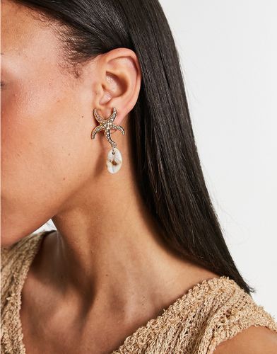 Boucles d'oreilles à pendant coquillage - Asos Design - Modalova