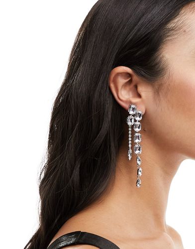 Boucles d'oreilles à pendants ornés de cristaux variés - Asos Design - Modalova