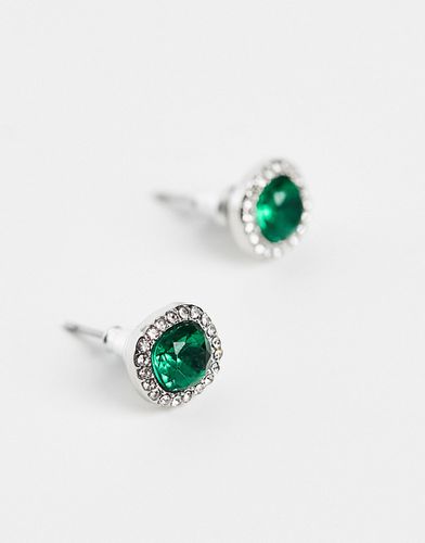 Boucles d'oreilles avec cristaux verts et transparents - Asos Design - Modalova