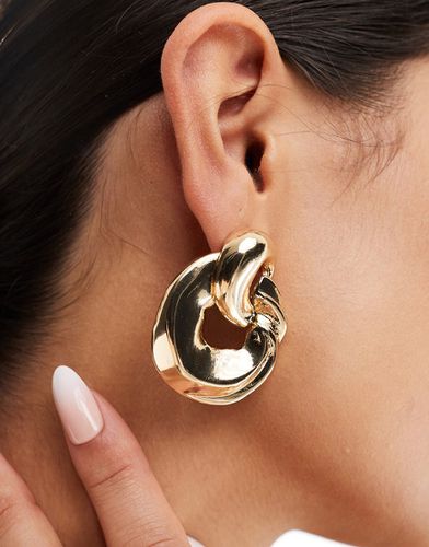 Boucles d'oreilles avec pendant heurtoir oversize - Asos Design - Modalova