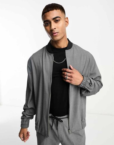 Bomber d'ensemble habillé à petits pois texturés - Asos Design - Modalova