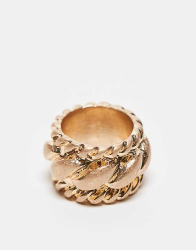 Bague avec détail effet torsade - brossé - Asos Design - Modalova