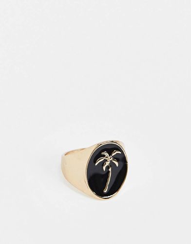 Bague d'auriculaire avec palmier - Or - Asos Design - Modalova