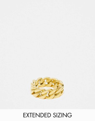 Bague en acier inoxydable imperméable à maillons - Asos Design - Modalova