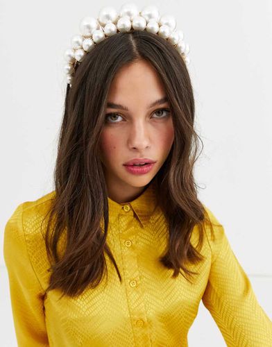 Bandeau avec deux rangées de perles effet dégradé - Asos Design - Modalova