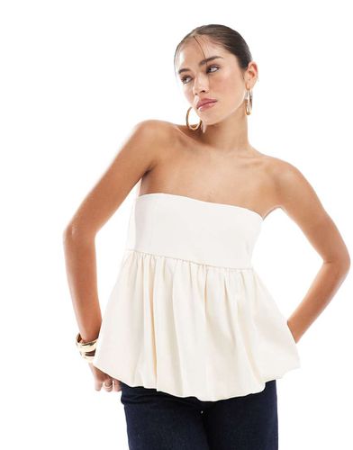 Bandeau en maille point de Rome à ourlet boule - Crème - Asos Design - Modalova