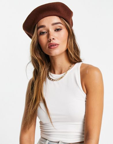 Béret en laine - foncé - Asos Design - Modalova