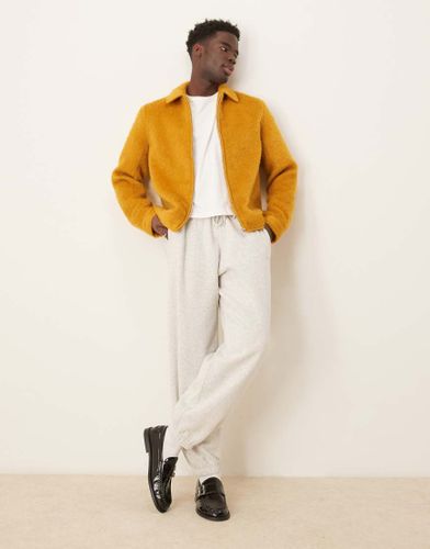 Blouson Harrington oversize aspect laine - moutarde - Asos Design - Modalova