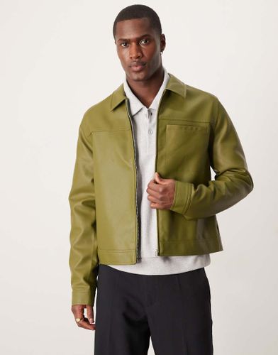 Blouson Harrington en similicuir - Asos Design - Modalova