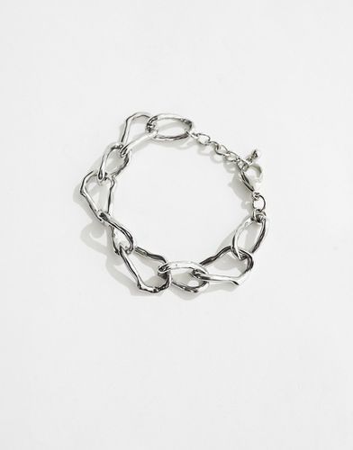 Bracelet chaîne en acier inoxydable imperméable avec maillons effet fondu - Asos Design - Modalova