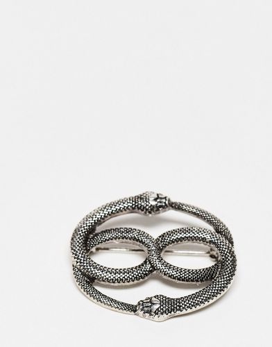 Broche serpent entrelacé - Argent poli - Asos Design - Modalova