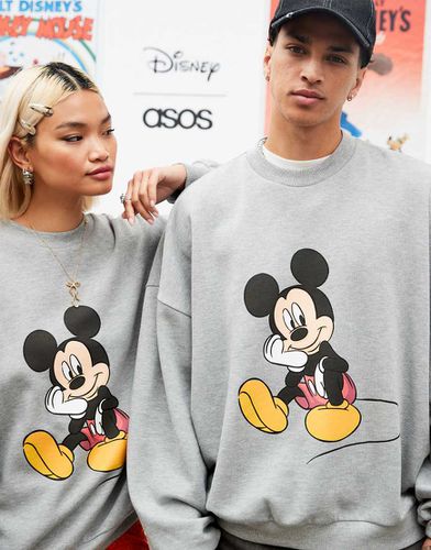 Disney - Sweat unisexe ultra-oversize à imprimé Mickey Mouse - chiné - Asos Design - Modalova