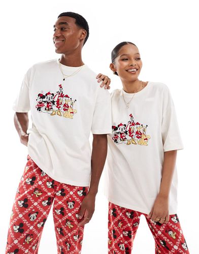 Ensemble de pyjama avec imprimé de Noël Mickey et ses amis - Asos Design - Modalova